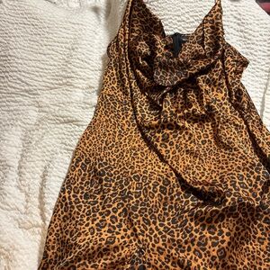 PrettyLittleThing Leopard Print Halter Top